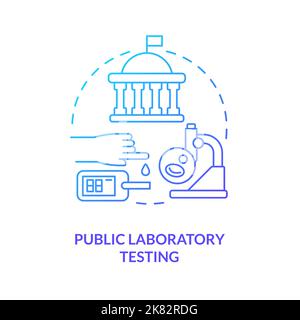 Laboratory testing blue gradient concept icon Stock Vector
