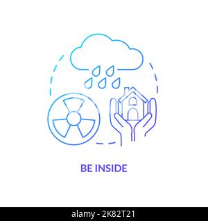 Be inside blue gradient concept icon Stock Vector