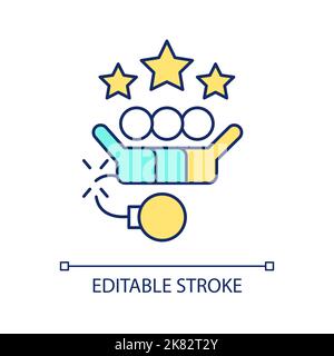 Successful teamwork RGB color icon Stock Vector