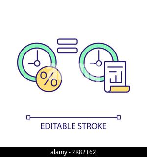 Maturity matching strategy RGB color icon Stock Vector