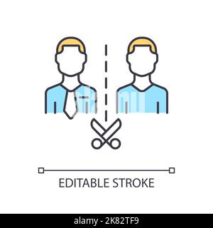 Work and life separation RGB color icon Stock Vector