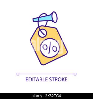 Fixed price RGB color icon Stock Vector