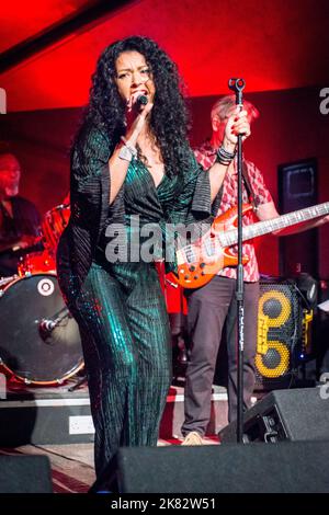 Malaya Blue on vocals Stock Photo