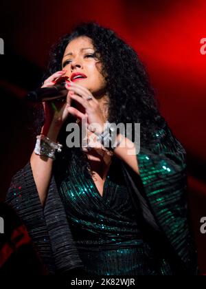 Malaya Blue on vocals Stock Photo