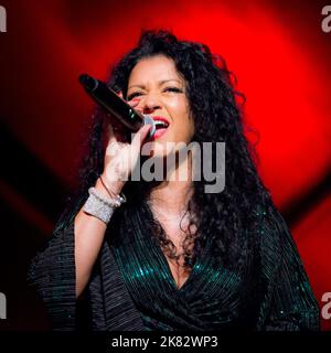 Malaya Blue on vocals Stock Photo