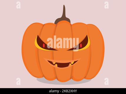 Hand drawn cute halloween pumpkin vector illüstration EPS10 Stock Vector