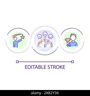 Contest winner loop concept icon Stock Vector