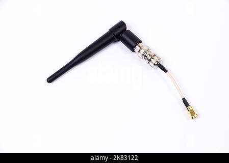 Antennas of cellular systems with wifi hotspot for router isolated on white removable Stock Photo