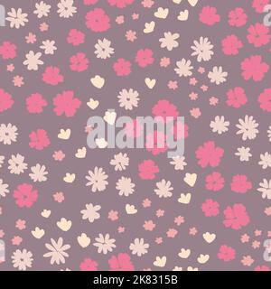 Blooming midsummer meadow seamless pattern. Plant background for fashion, wallpapers, print. Stock Vector
