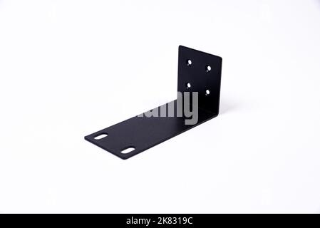 rack mount Steel Rack Strip isolated on white for servers switch routers Stock Photo