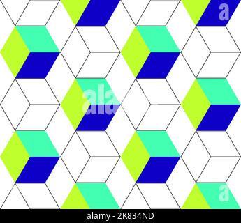 seamless vector pattern made of 3d cubes Stock Vector