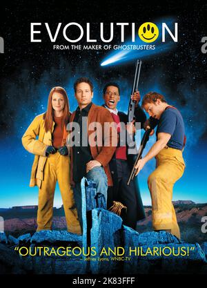 Julianne Moore, David Duchovny, Orlando Jones & Seann William Scott Poster Film: Evolution (USA 2001) Characters: Allison, Ira, Harry, Wayne  Director: Ivan Reitman 08 June 2001   **WARNING** This Photograph is for editorial use only and is the copyright of COLUMBIA PICTURES and/or the Photographer assigned by the Film or Production Company and can only be reproduced by publications in conjunction with the promotion of the above Film. A Mandatory Credit To COLUMBIA PICTURES is required. The Photographer should also be credited when known. No commercial use can be granted without written author Stock Photo