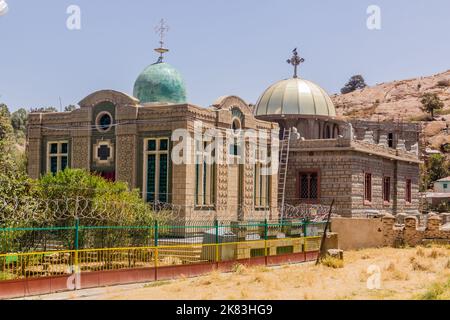 Chapel of the Tablet at the Church of Our Lady Mary of Zion in Axum, Ethiopia Stock Photo