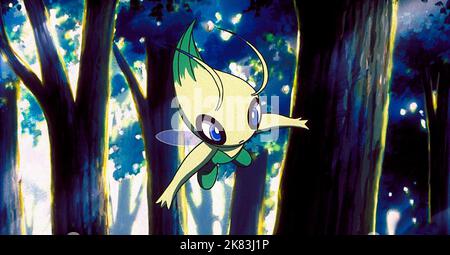 Celebi Film: Pokemon 4: The Movie; Pokemon 4ever (Poketto monsuta: Serebi - Toki wo koeta deai) Characters: Celebi  Jp/Usa 2002, Regie: Jim Malone, Kunihiko Yuyama Director: Jim Malone & Kunihiko Yuyama 07 July 2001   **WARNING** This Photograph is for editorial use only and is the copyright of WARNER BROS. and/or the Photographer assigned by the Film or Production Company and can only be reproduced by publications in conjunction with the promotion of the above Film. A Mandatory Credit To WARNER BROS. is required. The Photographer should also be credited when known. No commercial use can be gr Stock Photo