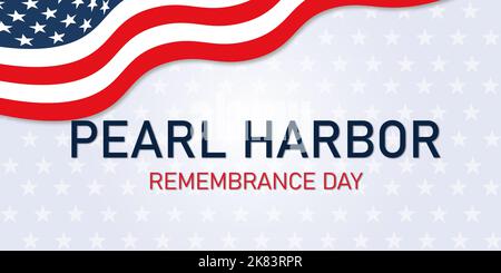 Pearl Harbor Remembrance Day Banner. Vector Illustration Stock Vector