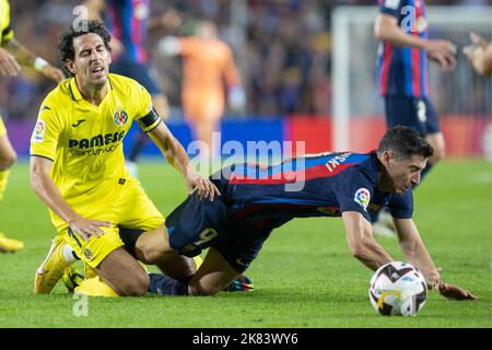 Barcelona, Spain. 20th Oct, 2022. Spanish La Liga Santander soccer match FC Barcelona vs Villarreal at Camp Nou Stadium Barcelona, 20 October 2022 Lewandowski  900/Cordon Press Credit: CORDON PRESS/Alamy Live News Stock Photo