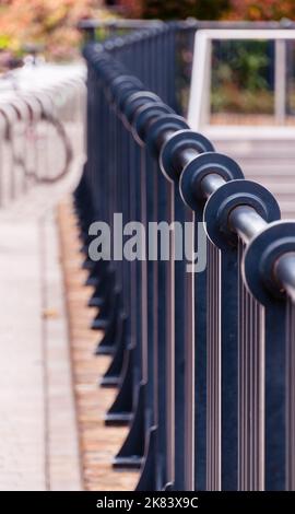 Bagley walk walking handrail at Coal Drops Yard shopping, King's Cross Stock Photo