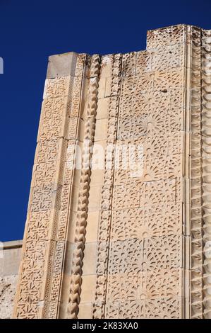 Located in Aksaray, Turkey, Sultanhani caravanserai was built in the 13th century. It is one of the most important caravanserais in Turkey. Stock Photo