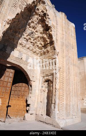 Located in Aksaray, Turkey, Sultanhani caravanserai was built in the 13th century. It is one of the most important caravanserais in Turkey. Stock Photo