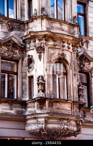 Baroque architectue in Prague, Czech Republic. Stock Photo