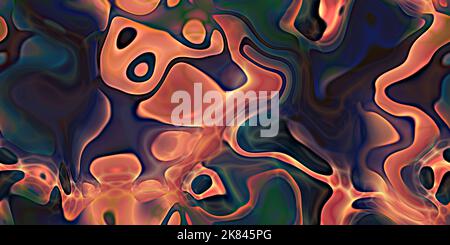 Glowing design of graceful flame blobs, iridescent incandescence, high resolution, neon rose, green, blue, colors texture Stock Photo