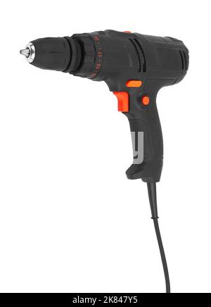 Screwdriver or drill isolated on a white background Stock Photo