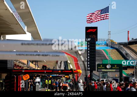Austin, USA . 20th Oct, 2022. Track illustration during the Formula 1 Aramco United States Grand Prix 2022, 19th round of the 2022 FIA Formula One World Championship from October 21 to 23, 2022 on the Circuit of the Americas, in Austin, Texas - Photo Florent Gooden / DPPI Credit: DPPI Media/Alamy Live News Stock Photo