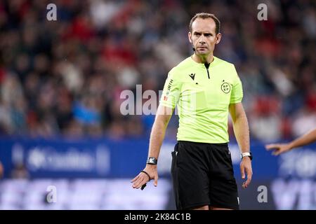 Pamplona, Spain. 20th Oct, 2022. PAMPLONA, SPAIN - OCTOBER 20: Melero Lopez looks on during the La Liga Santander match between CA Osasuna and RCD Espanyol on October 20, 2022 at El Sadar in Pamplona, Spain. (Photo by Ricardo Larreina/AFLO) Credit: Aflo Co. Ltd./Alamy Live News Stock Photo