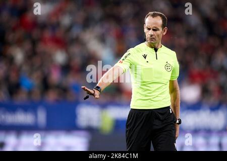 Pamplona, Spain. 20th Oct, 2022. PAMPLONA, SPAIN - OCTOBER 20: Melero Lopez looks on during the La Liga Santander match between CA Osasuna and RCD Espanyol on October 20, 2022 at El Sadar in Pamplona, Spain. (Photo by Ricardo Larreina/AFLO) Credit: Aflo Co. Ltd./Alamy Live News Stock Photo