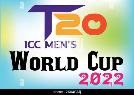 ICC Men's T20 World Cup 2022 in Australia. Cricket Match Stock Vector