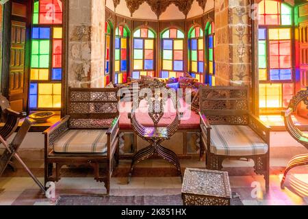 Beiteddine, Lebanon - October 12, 2019: Official Lebanese presidents summer residence. Beiteddine Palace, a 19th-century palace in Beiteddine, Lebanon Stock Photo