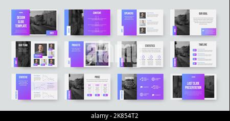 Presentation slide template, vector infographic for use in business concept, for annual report, analytics, statistics. Brochure with geometric white, Stock Vector