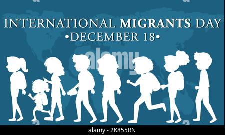 International Migrants Day Banner Design illustration Stock Vector