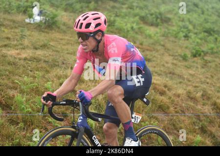 Rigoberto Uran of Colombia EF Education First in action in the Tour de France 2019 Stage 15 from Limoux to Foix Stock Photo