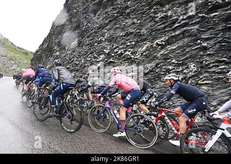 NIELSEN Magnus Cort of EF EDUCATION - NIPPO and NIBALI Vincenzo (ITA) of TREK - SEGAFREDO during stage 9 of the Tour de France 2021, Cluses to Tigne. Stock Photo