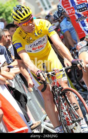 Cadel Evans during stage 11 of the tour De France  Stock Photo