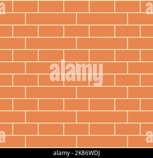 red brick wall, background, english bond, brick bond, vector, scalable, true to size, customizable, seamless pattern Stock Vector