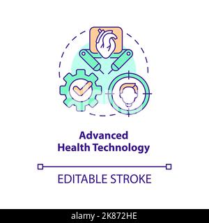 Advanced health technology concept icon Stock Vector