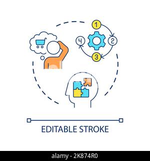 Buying making decision concept icon Stock Vector