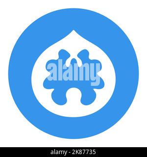Walnut vector glyph icon. Graph symbol for food and drinks web site, apps design, mobile apps and print media, logo, UI Stock Vector