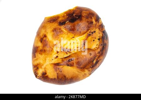 Turkish pogaca with cheddar. Traditional flavors. Pogaca isolated on white background. close up Stock Photo