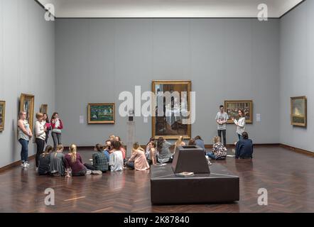 Visitors at the Staedel Museum Frankfurt, Germany Stock Photo