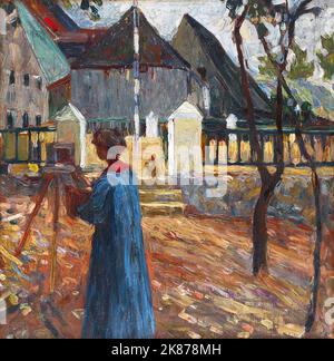 the Gabriele Munter Painting II. by Wassily Kandinsky 1903. Lenbachhaus art museum in Munich, Germany Stock Photo