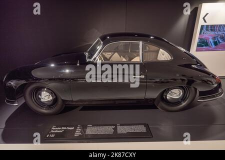 1950 Porsche 356 coupe 'Ferdinand', The Porsche Museum, Stuttgart, Germany Stock Photo