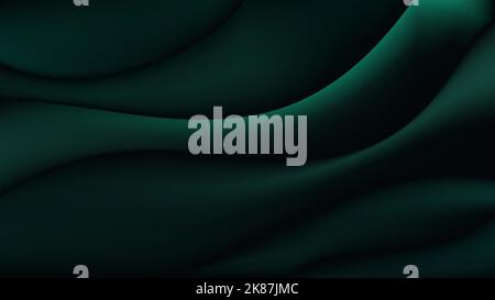 Green fabric cloth satin folded background and texture luxury style. Vector illustration Stock Vector