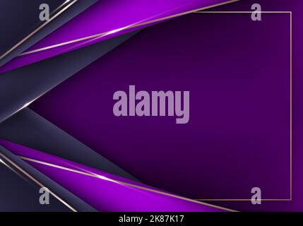 Abstract 3D modern template luxury style blue stripes with golden lines ...
