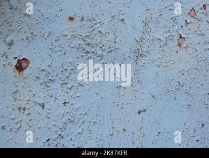 High quality old grunge rusted sheet metal texture painted in blue, rust and oxidized painted metal background. Old metal iron panel. Stock Photo