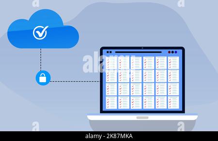 Upload Computer Database Uploading Files To The Cloud Computing From A Modern Laptop. Safe and ...