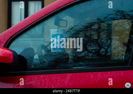 Parking sign for disabled persons Stock Photo