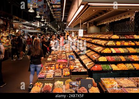 La Boqueria Market in Barcelona, Spain Stock Photo